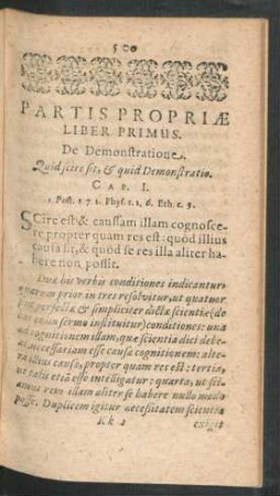 Quid scire sit, & quid Demonstratio. Cap. I.