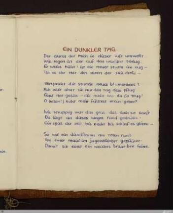 Ein dunkler Tag : [SW XV: h1]; [SW XV, S. 20/132-133]