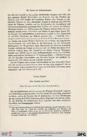 Drittes Kapitel (den Juristen gewidmet): Die Szepter als Rechtsdenkmäler