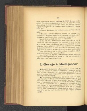L'élevage à Madagascar.