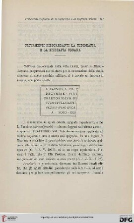 17: Trovamenti risguardanti la topografia e la epigrafia urbana, [33]