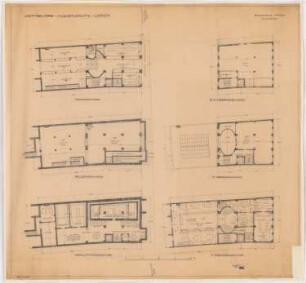 Augustusplatz, Leipzig Bankhaus Kroch (Westseite): Bankhaus Kroch, Grundrisse 1:100