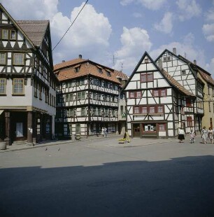 Schmalkalden. Ostseite, Blick in Richtung Mohrengasse und Auer Gasse