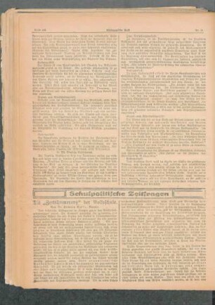 ¬Die¬ "Zertrümmerung" der Volksschule : [Schulpolitische Zeitfragen]