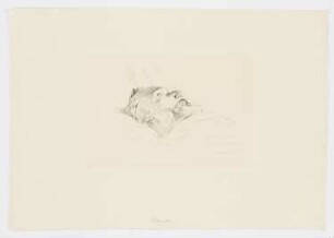 Bildnis Léon Gambetta auf seinem Sterbebett
