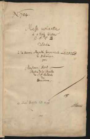 Messen; V (4), orch, bc; F-Dur