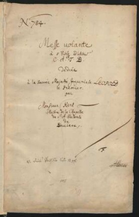 Messen; V (4), orch, bc; F-Dur