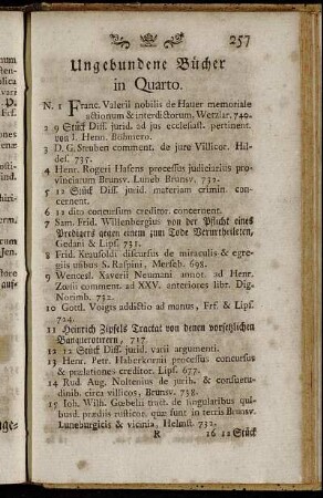 Ungebundene Bücher in Quarto.