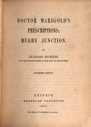 Doctor Marigold's prescriptions