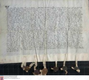 Graf Diether v. Katzenelnbogen bekundet, dass er Hartmut v. Kronberg d. Ä. eine Gülte von 200 Gulden aus Roßdorf und Gundernhausen (Günderadehusen...
