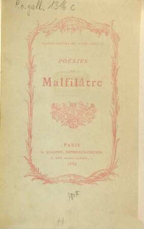 Poésies : Poèmes, odes et trad. Avec une notice bio-bibliogr.