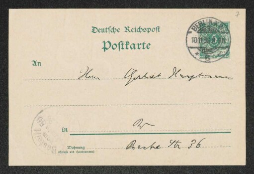 Brief von Otto Brahm an Gerhart Hauptmann