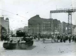 Sowjetischer Panzer auf dem Potsdamer Platz