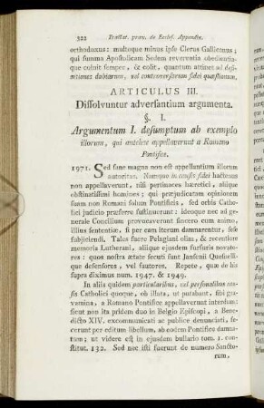 Articulus III. Dissolvuntur adversantium argumenta.