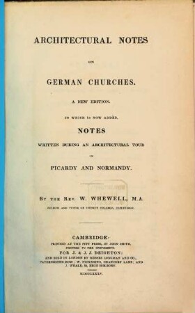 Architectural notes on German churches