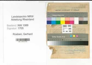 Entnazifizierung Gerhard Roeben , geb. 20.02.1889 (Oberbrandmeister)