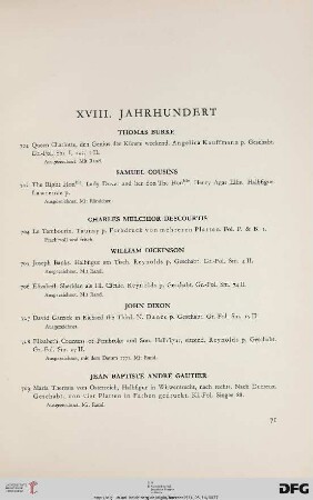 XVIII. Jahrhundert (Nr. 702-723)