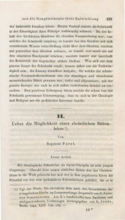 233-250 Ueber die Möglichkeit einer christlichen Sittenlehre