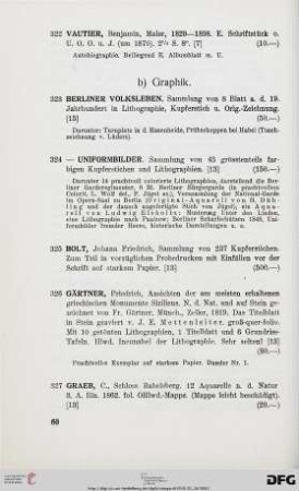 b) Graphik (Nr. 323-390)