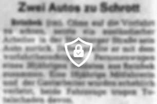 Zwei Autos zu Schrott