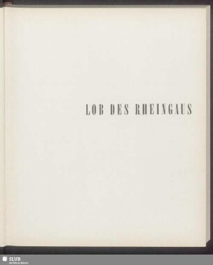 Lob des Rheingaus