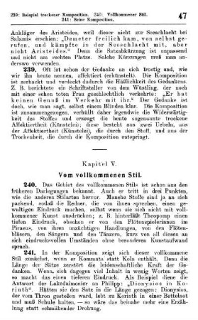 Kapitel V. Vom vollkommenen Stil