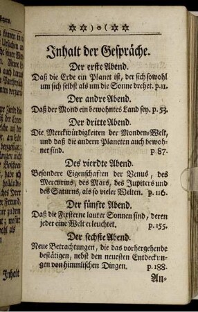 Inhalt der Gespräche.