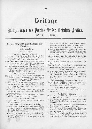 Vermehrung der Sammlungen des Vereins