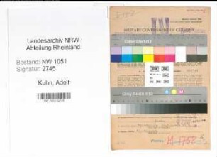 Entnazifizierung Adolf Kuhn , geb. 03.01.1905 (Zugfuehrer)