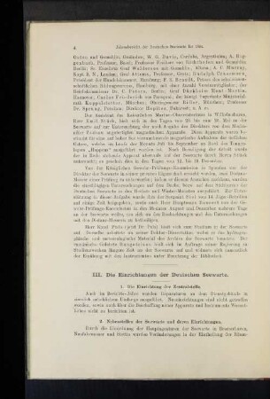 2. Nebenstellen der Seewarte und deren Einrichtungen.