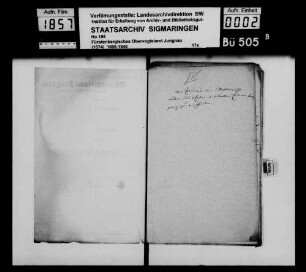 Verlassenschaft des Schreiners Anton Enderle aus Vilsingen