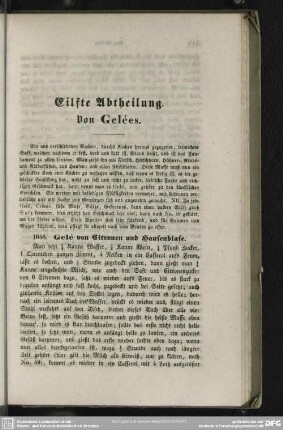 Eilfte Abtheilung. Von Gelées