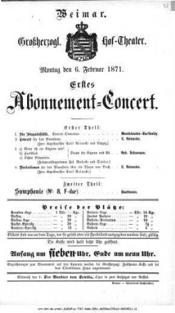 Erstes Abonnement=Concert