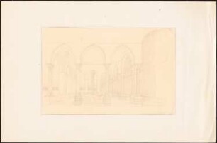 Dom Santa Maria Nuova, Monreale: Kreuzgang, perspektivische Innenansicht