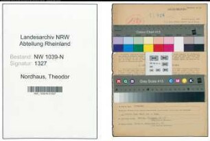 Entnazifizierung Theodor Nordhaus , geb. 30.03.1908 ()