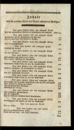 Inhalt aller im zwölften Theile des Arztes enthaltenen Aufsätzen