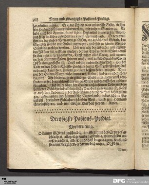 Dreyßigste Paßions-Predigt.