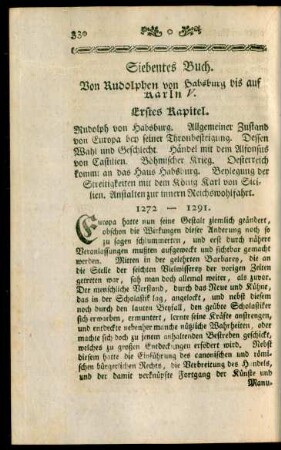 Siebentes Buch. Von Rudolphen von Habsburg bis auf Karln V.