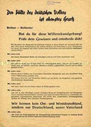 Wahlaufruf zum 3. Deutschen Volkskongress