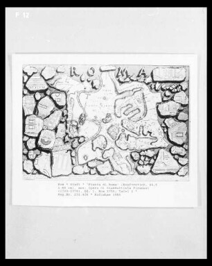 DIE RÖMISCHEN ALTERTÜMER, WERK DES GIAMBATTISTA PIRANESI VENEZIANISCHER ARCHITEKT, AUFGETEILT IN VIER BÄNDEN — DIE RÖMISCHEN ALTERTÜMER I — Plan von Rom