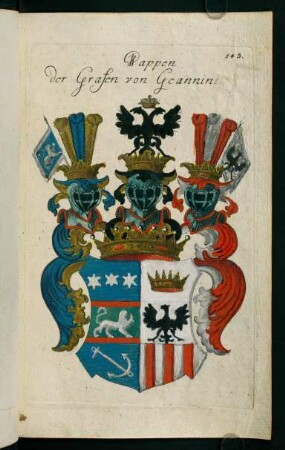 143r-143v, 143. Wappen der Grafen von Geannini