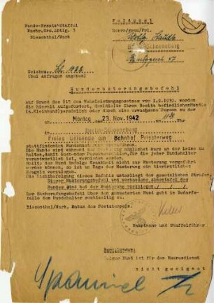 Schriftgut zur Biografie von Wolfgang Staudte