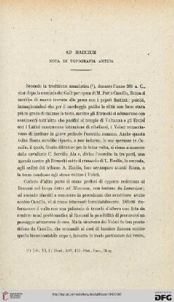 46.1918: Ad Maecium : nota di topografia antica