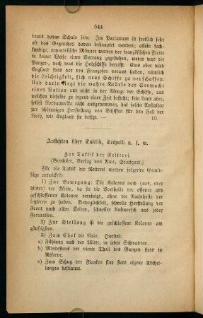 544-546, Ansichten über Taktik, Technik usw.