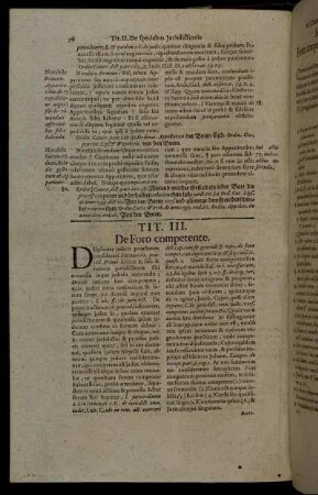 Tit. III. De Foro competente.