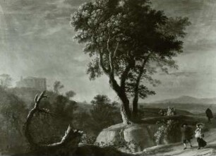 Landschaft mit zwei Bäumen