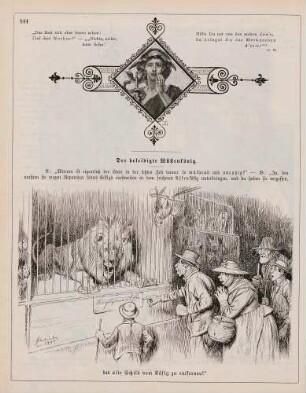 "Eingegangen" "Der beleidigte Wüstenkönig"