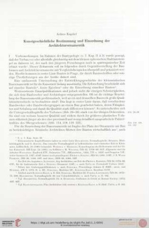 Achtes Kapitel: Kunstgeschichtliche Bestimmung und Einordnung der Architekturornamentik