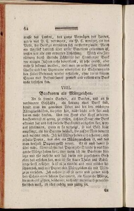 VIIII. Banknoten als Münzzeichen.