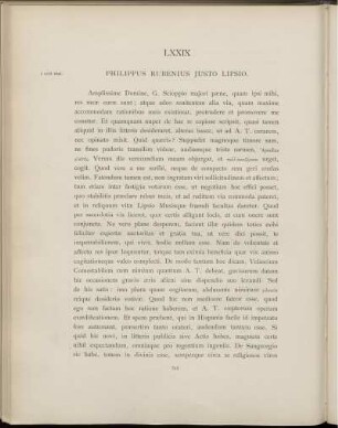 LXXIX. Philippe Rubens à Juste Lipse. Rome, 1 avril 1606